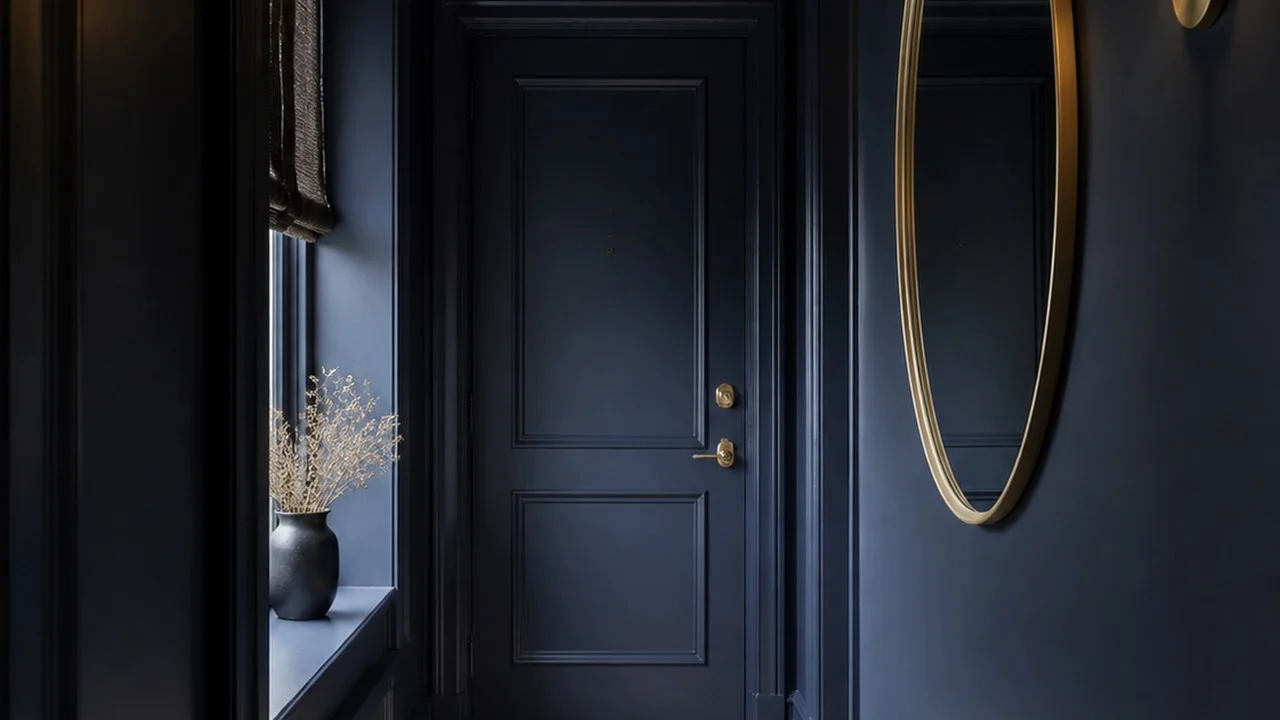 Gece mavisi color drenching uygulanmış küçük antre